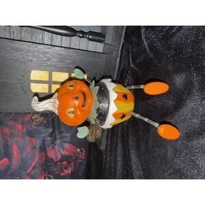 Johanna Parker Pumpkin Boy Figurine Transpac Vintage Halloween Decor